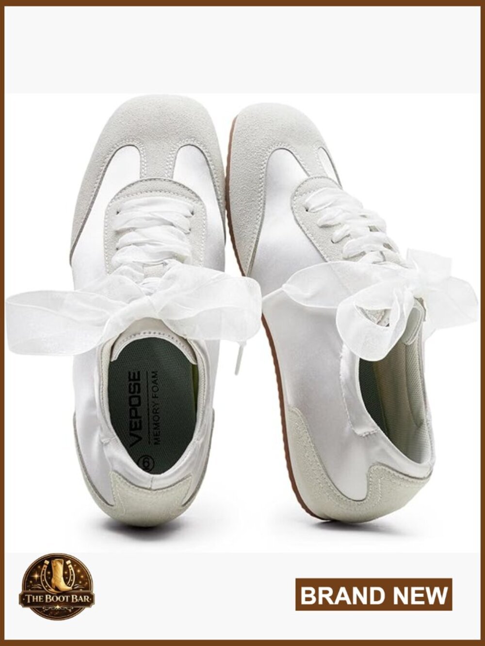 Women's Satin Suede Retro Sneakers Memory Foam Non-Slip Lace Up